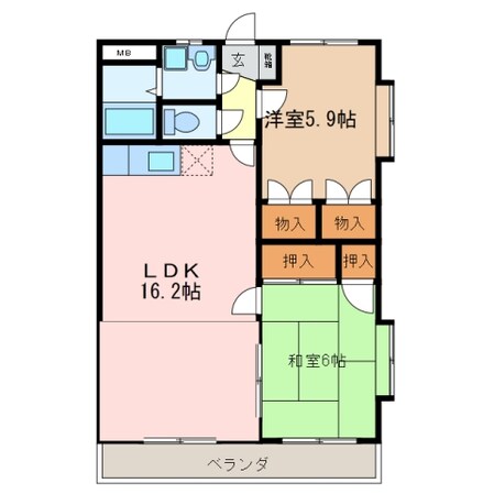 松阪駅 徒歩42分 3階の物件間取画像